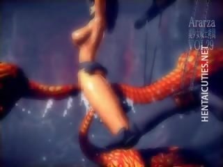 Erotisch 3d anime kuiken krijgt genageld door een monster