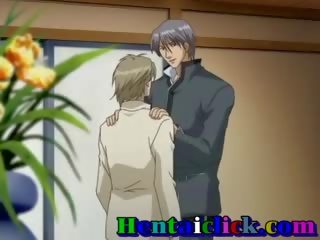 Anime homossexual jovens depilados anal sexo e a foder incondicional