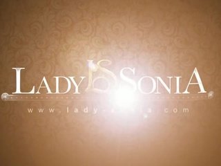 Home intruder ties up young lady Sonia to the bed and plays her
