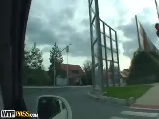 Couple sex video outdoor by the car