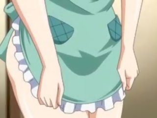 Félénk anime guminő -ban apron ugró craving johnson -ban ágy