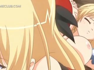 3d anime sixtynine med blond fabulous lesbisk tenåringer