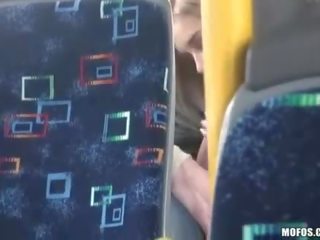 Bloke movies a couple having xxx movie in the bus