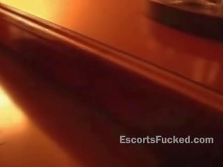 Voluptuous real escorts signs xxx clip papers so she can suck pecker on camera