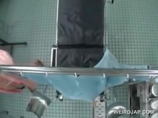 Great Asian Getting Pussy Checked At The medical practitioner Squirts