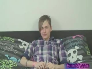 Charming Homo Emo Teen Stroking On Couch 14 By Emobf