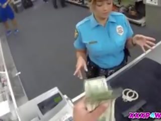 Policewoman in ji firearm
