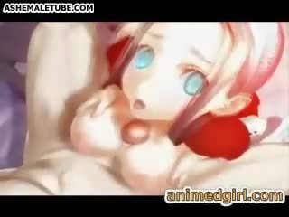 Pleasant hentai maid titfucked and cummed on face