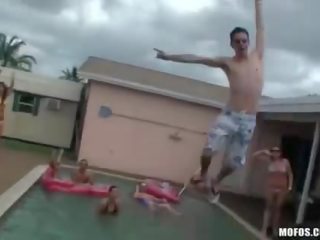 Amazing pool party leads to marvellous sex video orgy