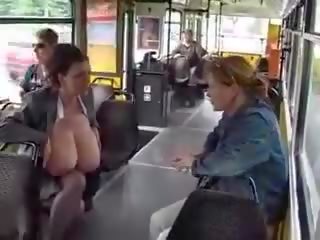 Huge Big Tits adolescent Milking In The Public Tram