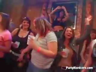 Foxy teen sluts having wild dirty movie at night club adult film party