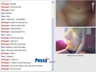 Omegle 62 hot to trot mademoiselle Masturbates Hard With A Brush