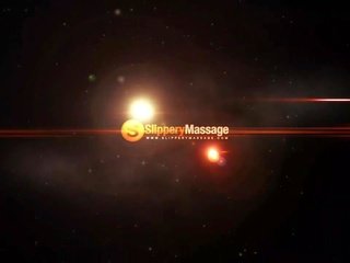Slippery massage femme fatale sucking big penis and squizing tits