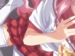 Petite Anime adolescent Blowing Large peter In Close-up