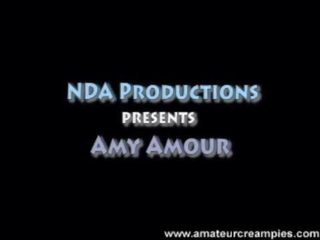 Amy amour amatööri creampie pillua täynnä