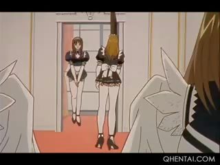 Hentai Maids Fucking Strapon In Gangbang For Their mademoiselle