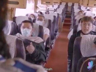 Xxx película tour autobús con pechugona asiática puta original china av adulto película con inglés sub