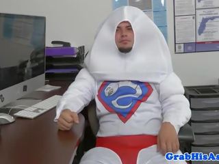 Office stud assfucked at halloween party