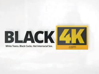 Black4k. jomfru svart fyr på hvit hottie i herlig skitten film handling