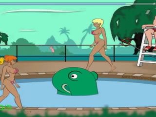 Щупальце неймовірно величезний molests жінки на басейн - немає commentary 2