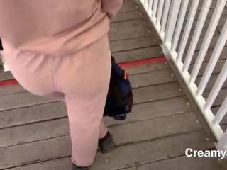 I barely had time to swallow first-rate cum&excl; Risky public dirty video on ferris wheel - CreamySofy