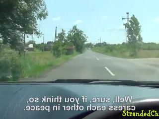 Hitchhiking coupe fucking on camera