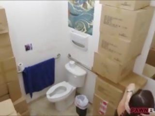 Charming Amateur Tattooed adolescent Fucked In Pawnshops Toilet