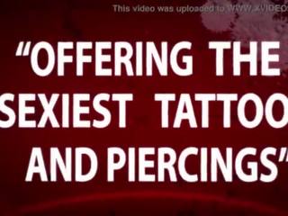 Leah luv jebanie a získavanie tetovanie na the rovnaký čas