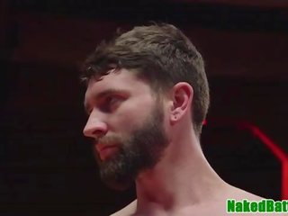 Wrestling hunk facializing stud thereafter anal